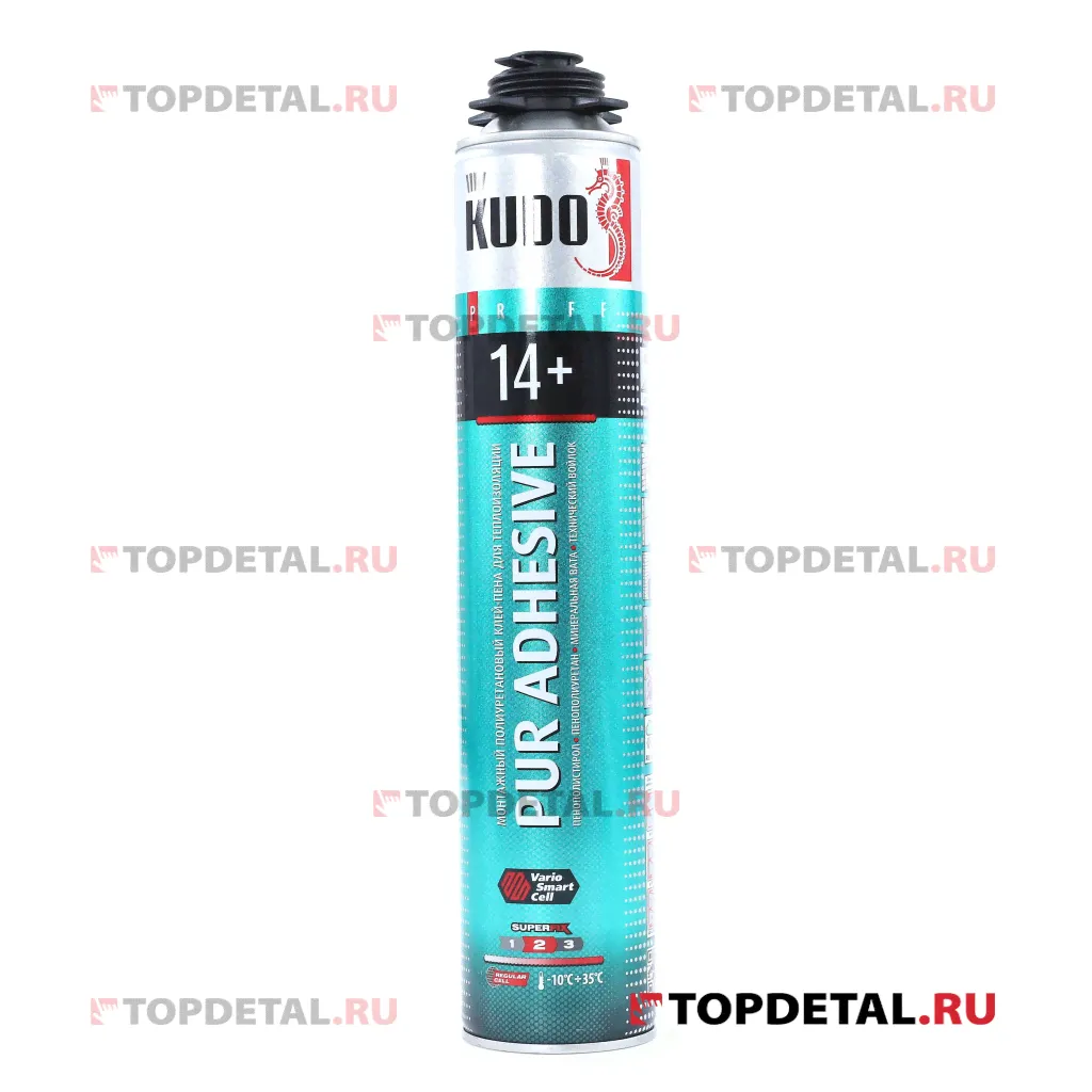 Клей-пена полиуретановый монтажный профессиональный всесезонный KUDO PROFF 14+ APS 650 мл KUDO