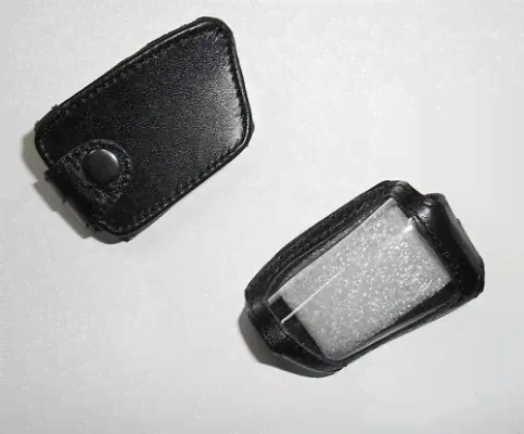 Чехол брелока автосигнализации "кобура" APS 1350/1650/2550/2650 (черная кожа)-0