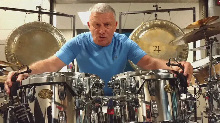 Audix Artist Carl Palmer shows off his Audix drum mic setup